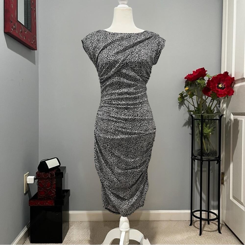 NEW Ann Taylor Silk Classic Ruched Draped Tailored Hourglass City Pencil Dress 0